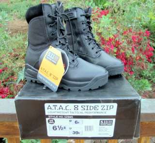 11 ATAC 8 Side Zip Police Style Duty Boots Lightweight & has Hidden 