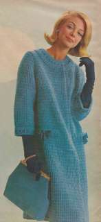 Vtg Coat Knitting Pattern EASY KNIT PATTERN ♦1960s♦  