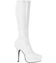 Pleaser Indulge 2000   White Stretch Patent (Womens)