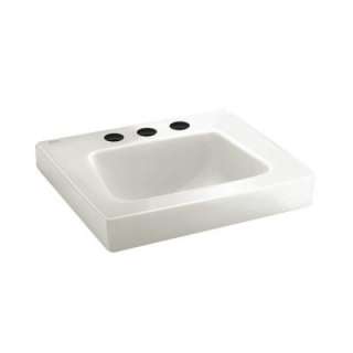 Roxalyn Wall Mount Bathroom Sink for Exposed Bracket Support by Others 