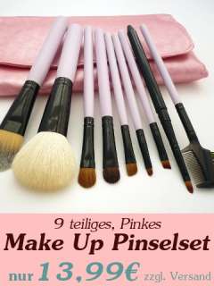 Make Up Kosmetik Pinsel Set Schminkpinsel 22 tlg Rot  