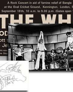The Who Oval 1971 Memorabilia Poster & Autographs  