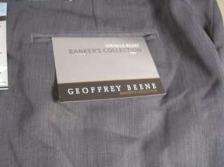 GEOFFREY BEENE NEW Bankers Dress Pants grey 40 x 32  