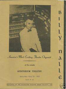 1967 Billy Nalle (Theatre Organist) program  