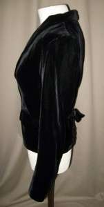 TWELFTH STREET by Cynthia Vincent Black Velvet Fitted Jacket Sz 6 Fits 