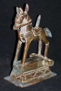 Traditional Indian Ritual Bronze Horse Of God ShivaRare  