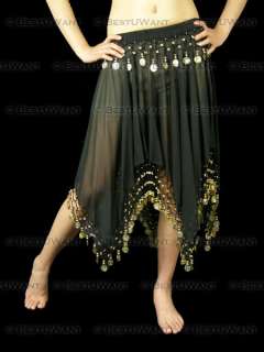 NEW Belly Dance Tribal Skirt Chiffon Dress Costume Wrap  