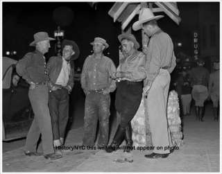 1940 MAIN STREET LAS VEGAS COWBOYS HANGING OUT PHOTO  