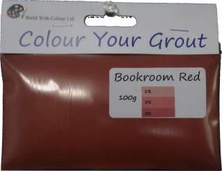 Bookroom Red Colour Floor & Wall Tile Grout Dye/Pigment/Colorant 