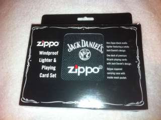 Jack Daniels Zippo Windproof Lighter & Player Card Set  