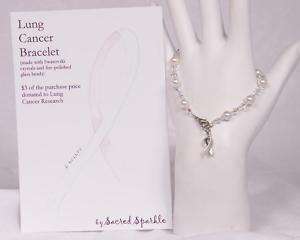 Sacred Sparkle Lung Cancer Awareness Bracelet  