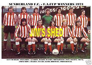 SUNDERLAND F.C. TEAM PRINT 1973 (F.A.CUP WINNERS)  