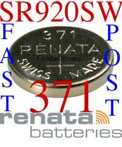 Renata 371 SR920SW Watch Battery 280 51 SR69 SB AN  
