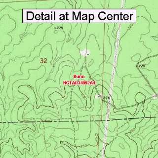  USGS Topographic Quadrangle Map   Bunn, Arkansas (Folded 