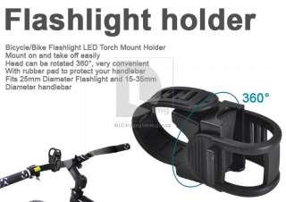 Bicycle Bike Cycling 25mm Flashlight LED Torch Mount Holder 15 35mm 