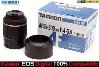 Obiettivo Tamron Zoom EF 55 200 Canon 1000D 400D 450D  