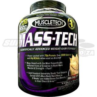   Mass Tech 2,2kg Vanille Muscletech Poteines Gainer