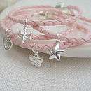 Leather Friendship Bracelet With Silver Charm