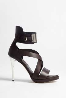   Malene Birger  Black Coffee Gusan Leather Sandal by By Malene Birger