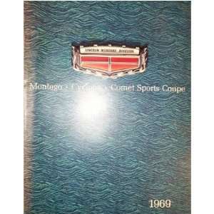  1969 MERCURY COMET CYCLONE MONTEGO Sales Brochure Book 