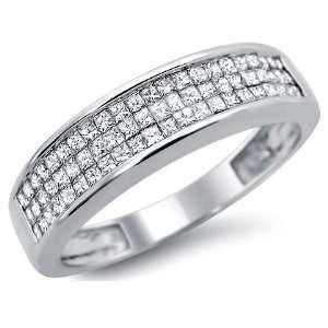 152930147 Amazoncom 135ct Mens Princess Diamond Wedding Band Ring  