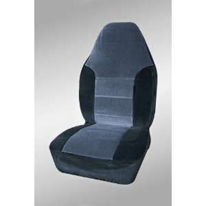   Sport Velour Seat Cover   2 Front Universal Buckets   Black w/ Coal