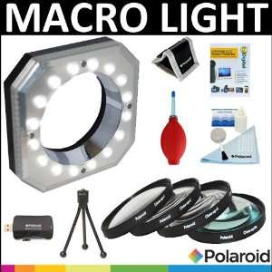  Polaroid Digital Macro 16 LED Ring Light + Polaroid Optics 