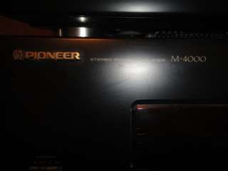 PIONEER STEREO AMPLIFIER STEREO & TURNER M 4000 CX 4000  