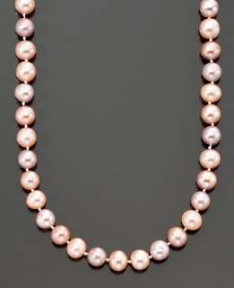 14k Gold Cultured Freshwater Pink Pearl Necklace (6 7 mm)   Necklaces 