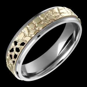  Taizen   size 13.75 Titanium Ring with 14K Yellow Gold 