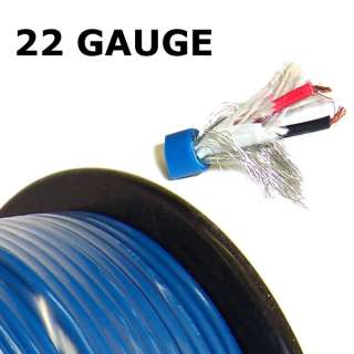   GAUGE BLUE   MICROPHONE MIC CABLE AUDIO WIRE CORD XLR BALANCED  