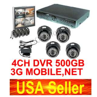 CH H.264 DVR Surveillance CCTV Security System 500GB  