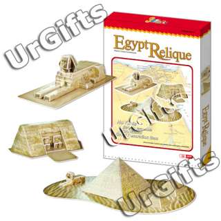   puzzle model egypt reliques 3 mini buildings set new 38 pieces a box