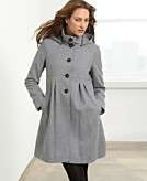    DKNY Wool Coat, Hooded A Line  
