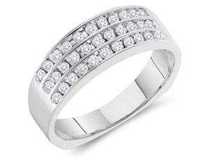   Cut Mens Diamond Wedding Ring Band (1/2 cttw, H Color, I1 Clarity