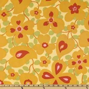Amy Butler Lotus Morning Glory Mustard Fabric By The Yard amy_butler 