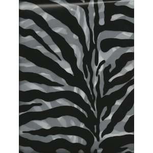  Zebra Animal Print PEVA Vinyl Shower Curtain With Metal 