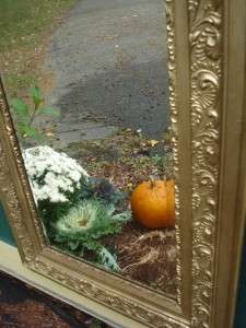 ANTIQUE MIRROR GOLD GILDED BEVELED 1880s 51 X 29 1/2  