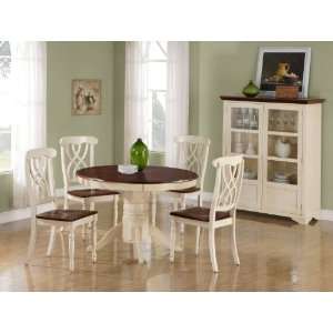    Monarch Antique White and Walnut Dining Chairs: Home & Kitchen