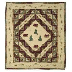  Log Cabin, Twin Quilt 70 X 90 In.