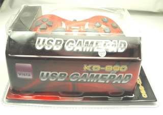 Red USB Computer Game Pad Controller Joypad Joystick  