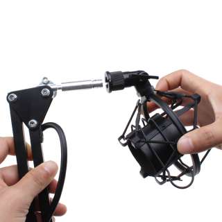   Microphone Suspension Boom Scissor Arm stand with Shock Mount  