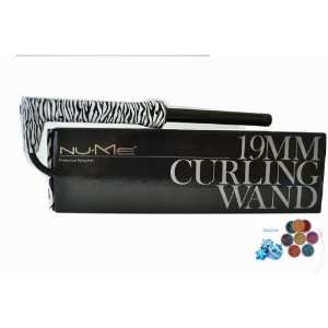 NuMe Zebra Tourmaline Ceramic Hair Curling Iron 19MM + Itay Beauty 