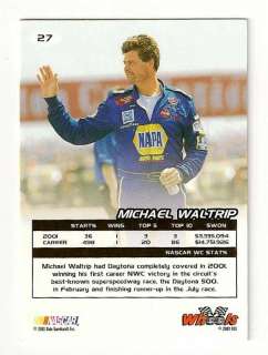 Napa  NASCAR.Autographed standard size Card. Stats on backHigh Gear 