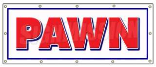 48x120 PAWN SHOP BANNER SIGN buy sell trade gold signs loans fast 