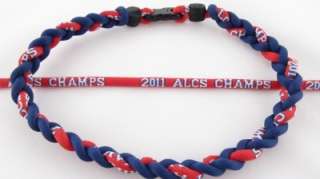   Rangers 2011 ALCS Champs Titanium Baseball Necklace MLB Ionic 5 Sizes