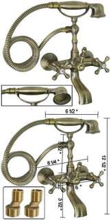 Roman Bath Tub Clawfoot Faucet 5 Spout Bathtub Bronze  
