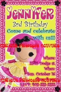 LALALOOPSY custom girl Birthday invitations party lala  