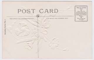 Primrose & Amethyst 1907 R Hill Birthstones Embossed Postcard  