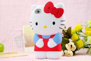 Hot Cute Hello Kitty Red/Blue Hard Back Case Skin+Free Film For iPhone 